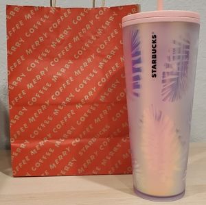 STARBUCKS II Holiday Irridecent Pinecone Tumbler